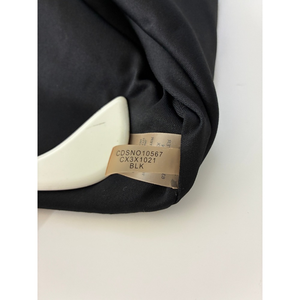 Calvin Klein Black Sleeveless Sheath Dress Plus Size 18W Ruched Neutral Stretchy - Picture 12 of 12
